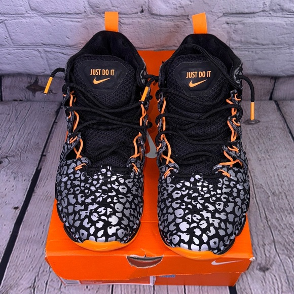 Nike Free Trainer 7.0 Men's Silver Safari Cheetah Print Sneakers Size 8.5 Rare - Picture 1 of 11